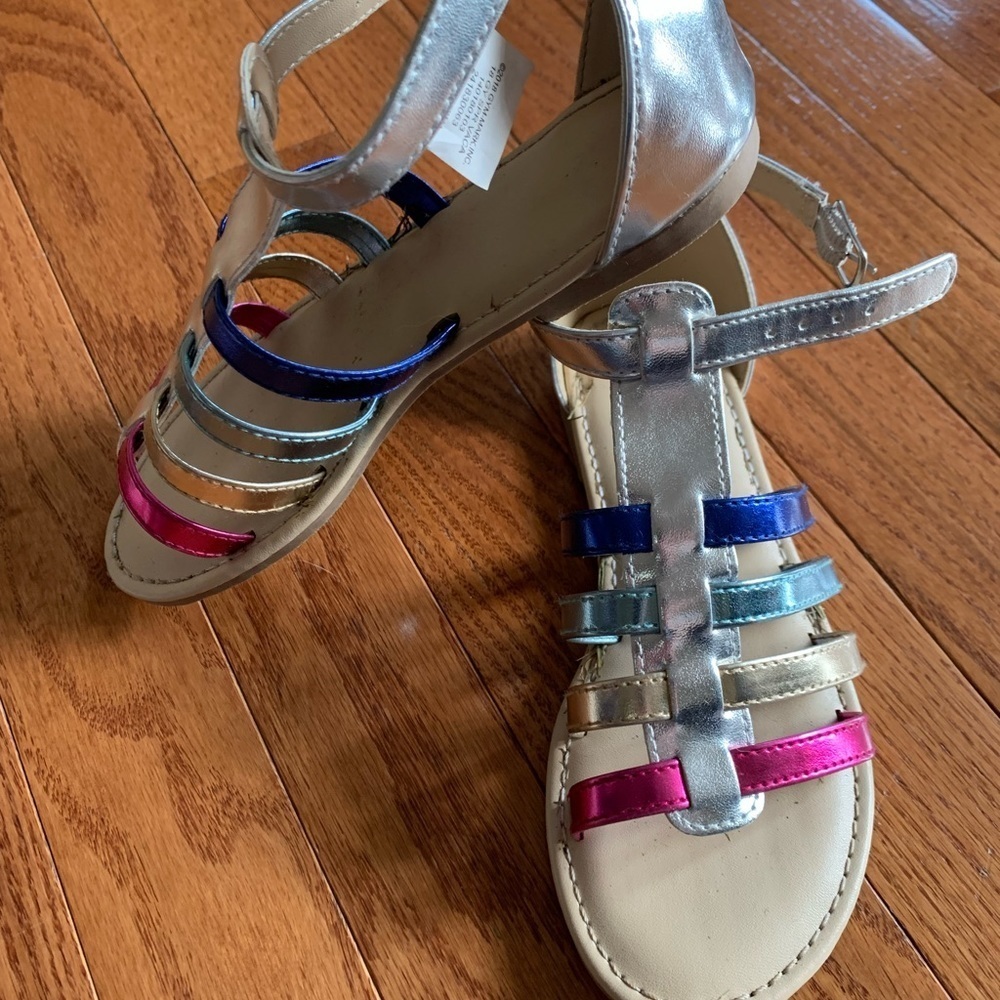 Gymboree silver sandals size 1 - Picture 2 of 4